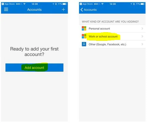 סריקת קוד QR באפליקציית Authenticator