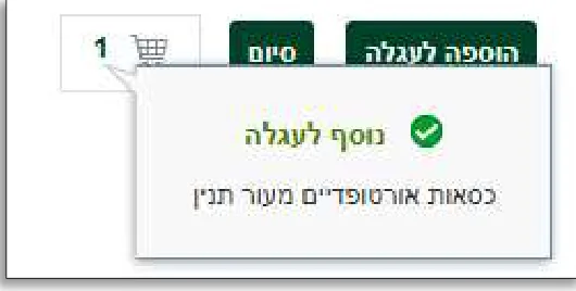 The Added to cart message next to the Add to cart button